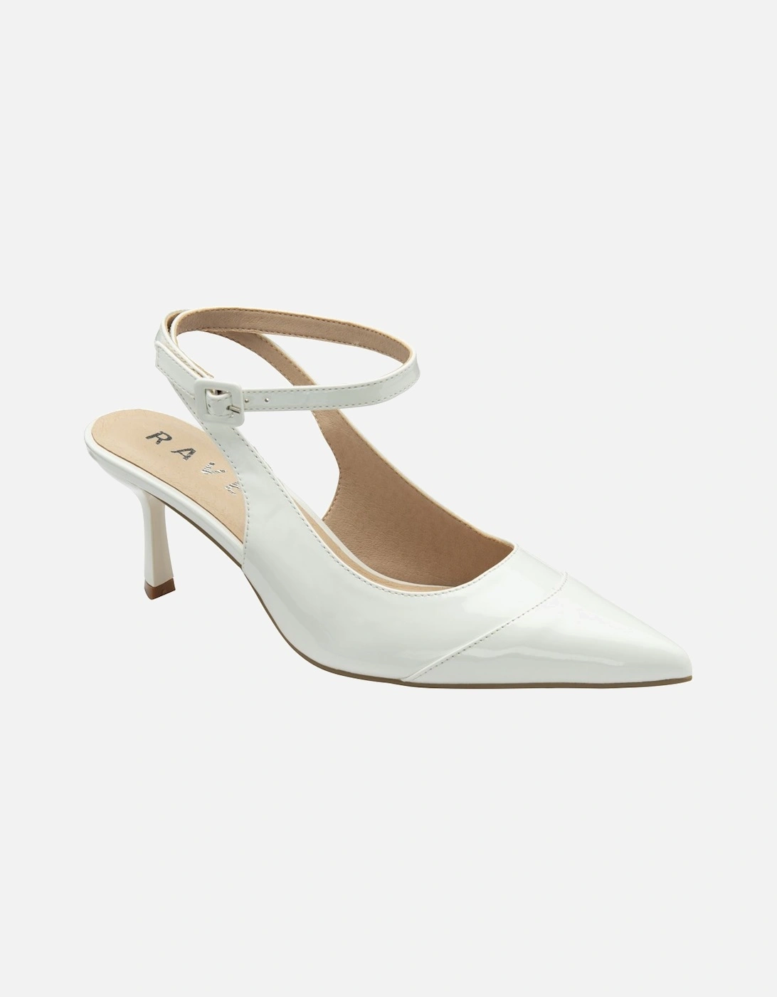 Ravel Women's Catrine Womens Slingback Court Shoes - White - Size: 5