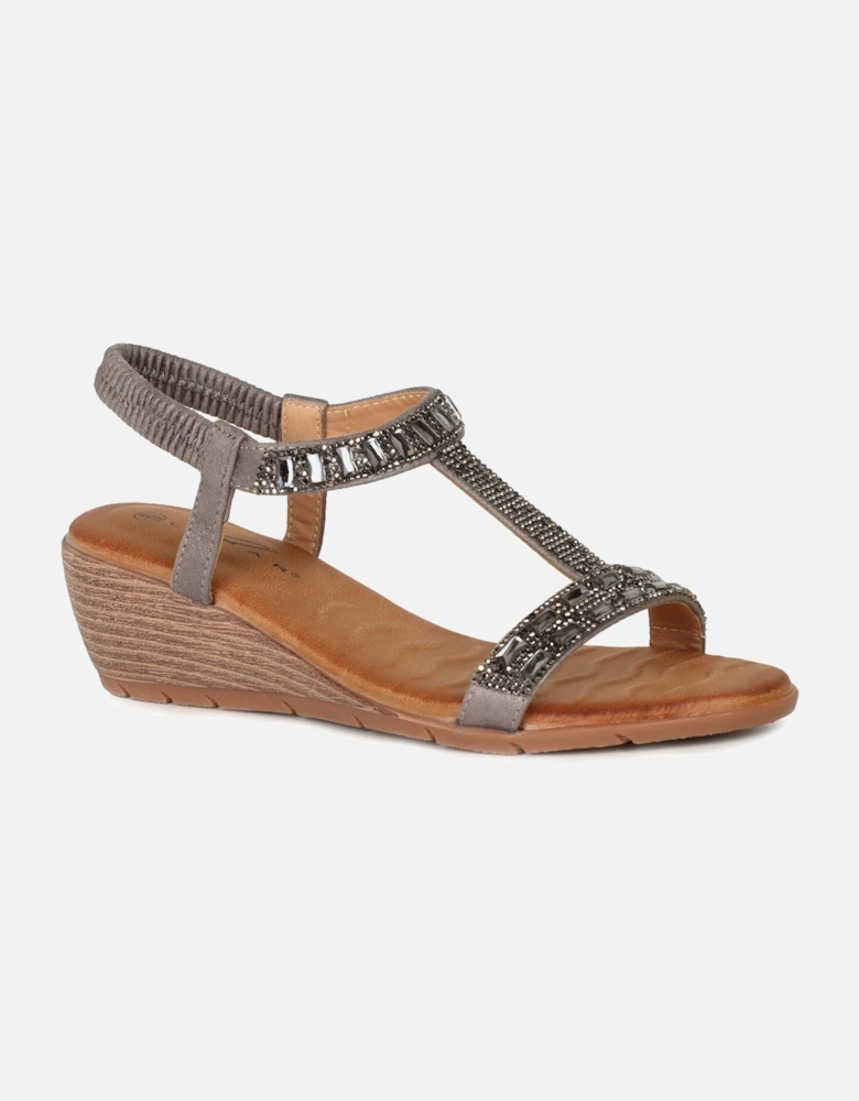 Macie Womens Wedge Heel Sandals