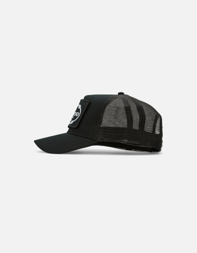 Pretend High Fashion Milan Patch Trucker Cap - Black