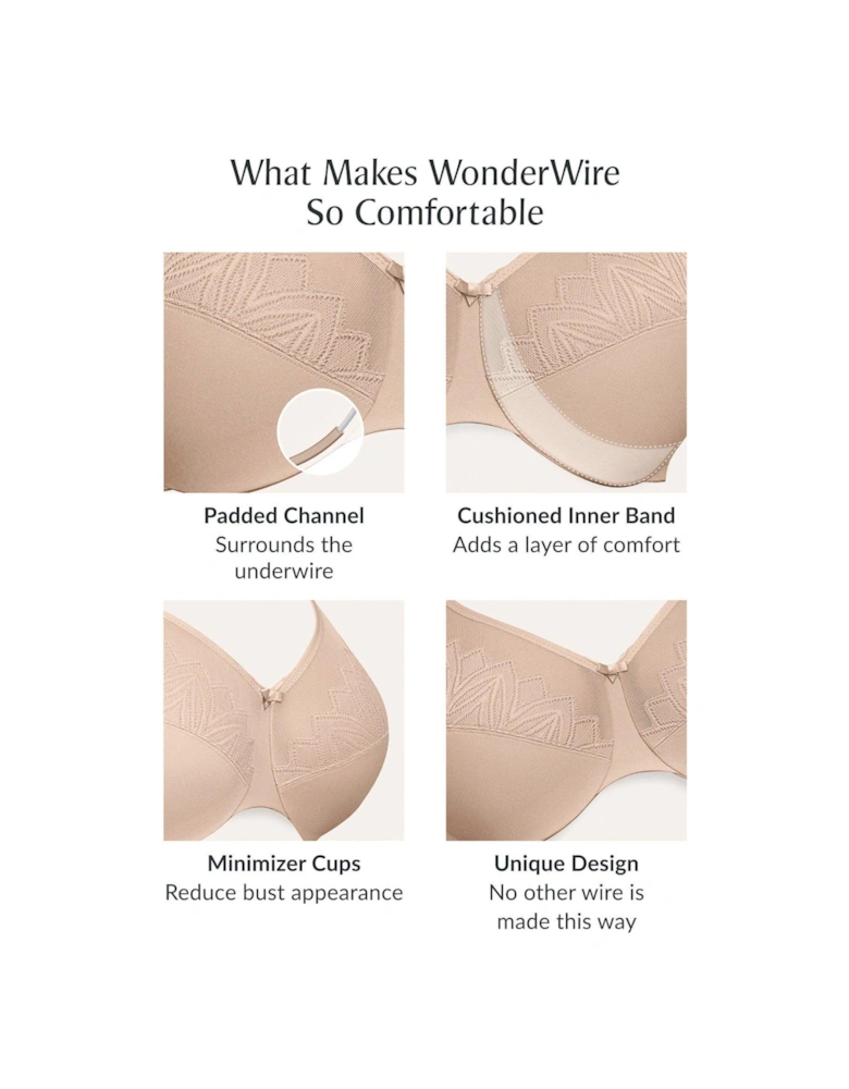 Wonderwire Minimizer Bra - Light Brown