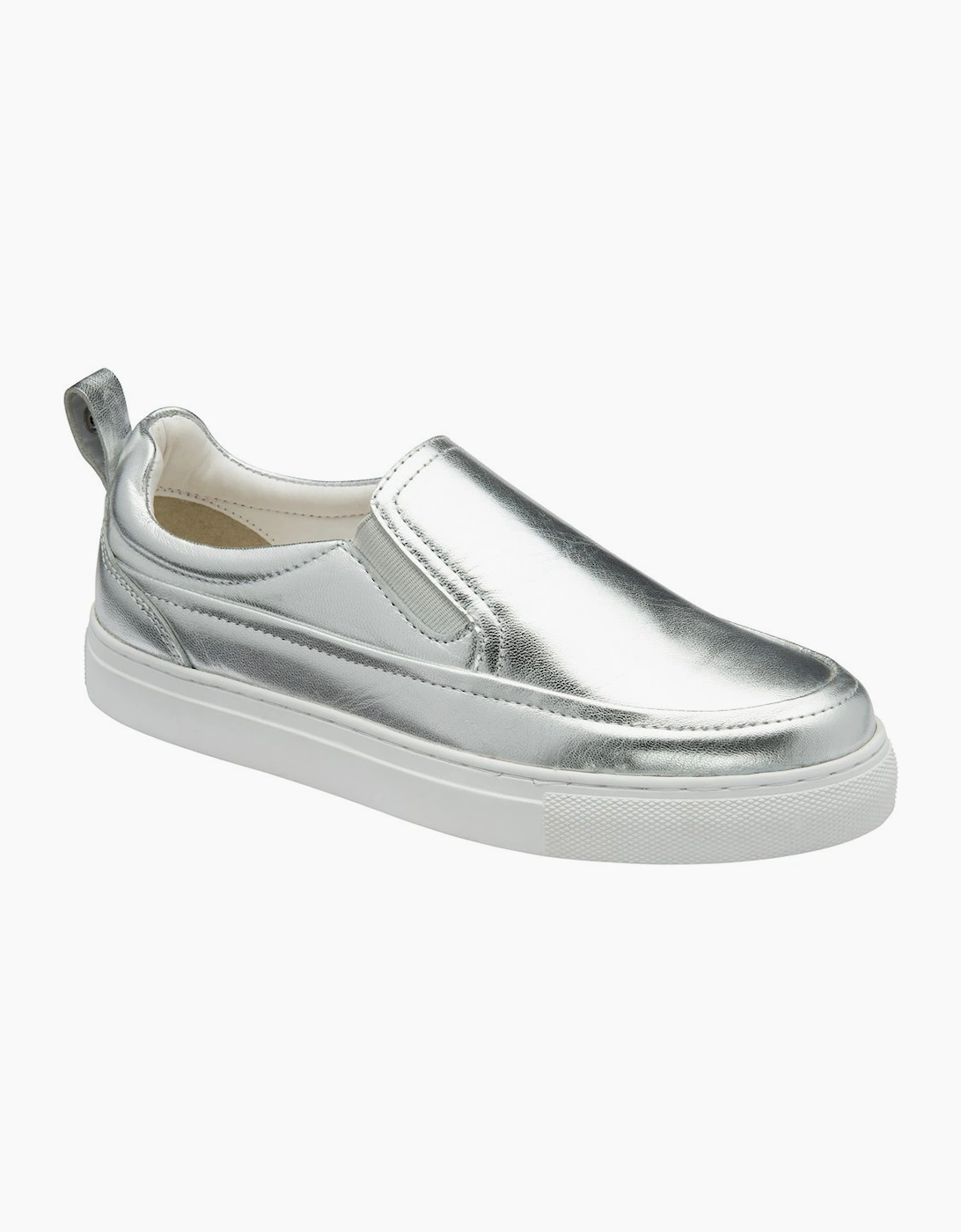 Ravel Women's Alix Womens Slip On Trainers - Silver - Size: 5