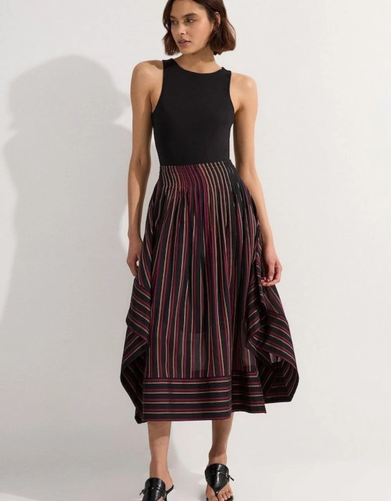 Premium Cotton Tailored Full Maxi Skirt