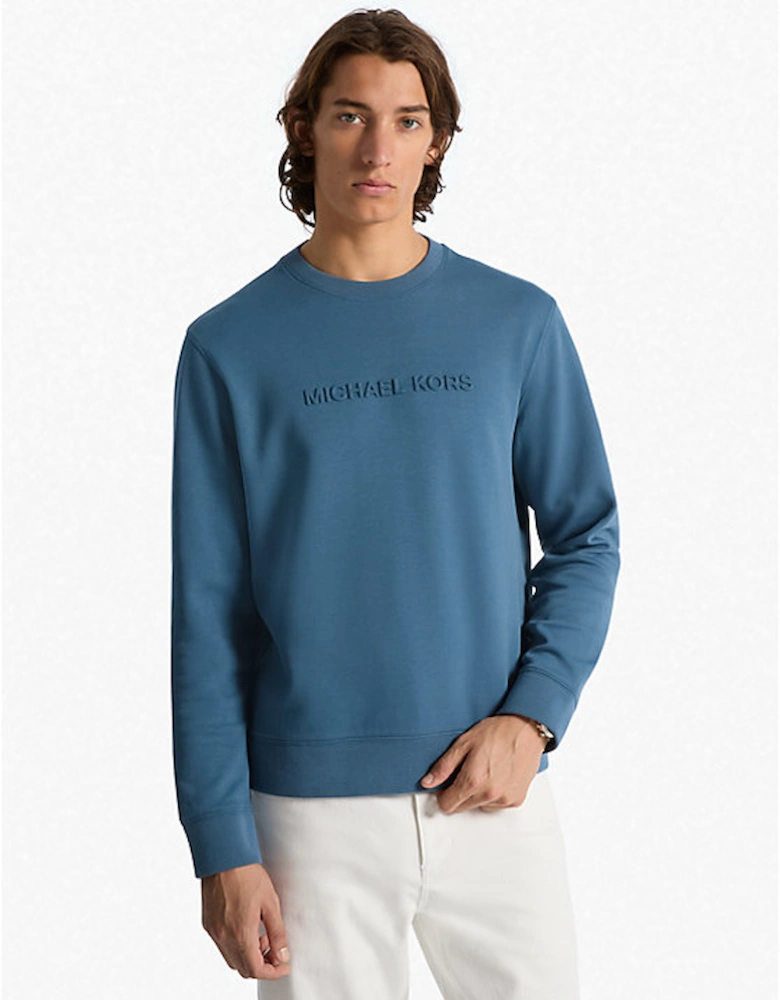 Logo Embossed Cotton Blend Sweater