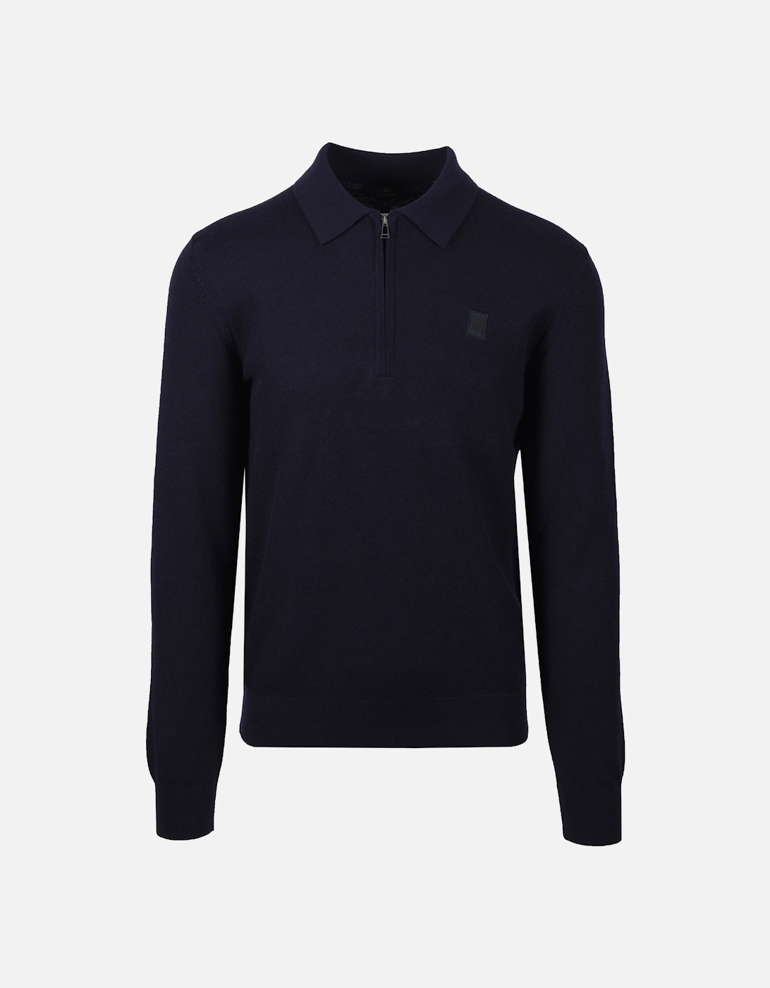 Drift Knitted Long Sleeve Polo Dark Ink, 5 of 4