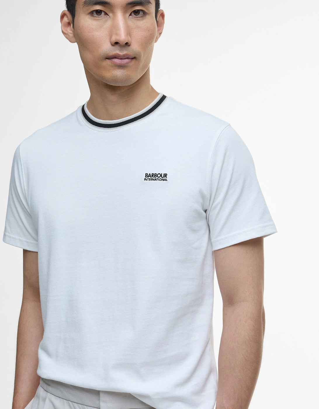 Luca Tipped T-shirt Whisper White