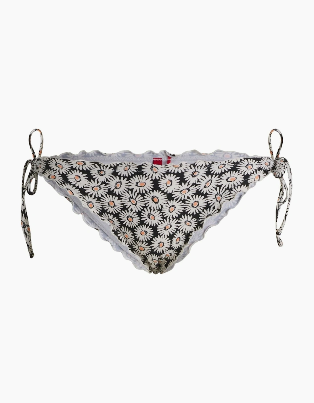 Hugo Boss Women's Ditsy Daisies Ruffle Bikini Bottoms, White - Size: M