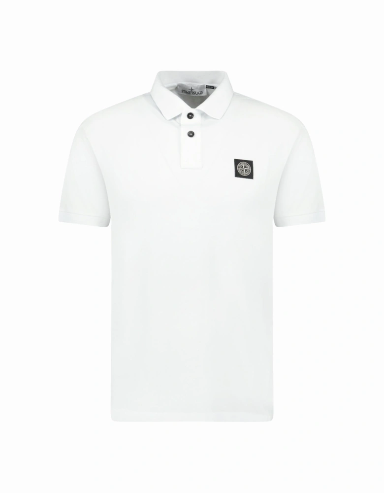 Compass Badge Polo T-Shirt Slim Fit White