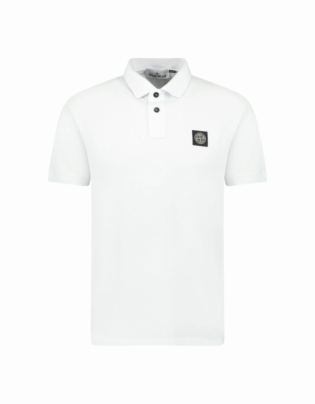 Compass Badge Polo T-Shirt Slim Fit White, 4 of 3