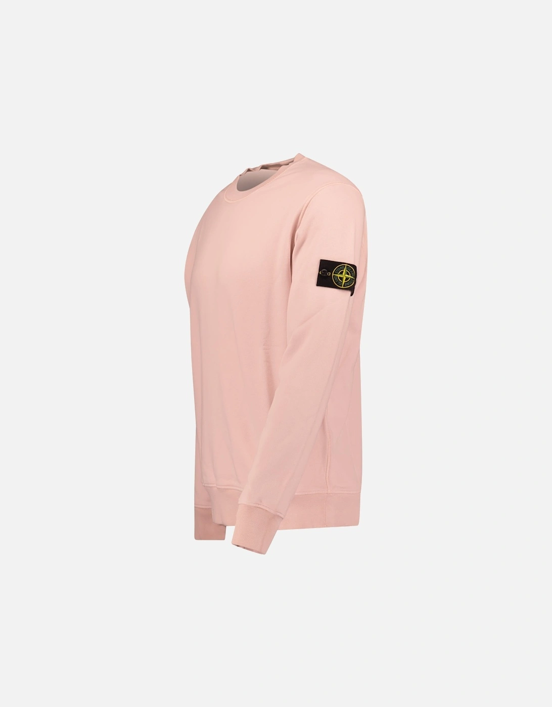 Ribbed Detailed Crewneck Sweatshirt Antique Rose