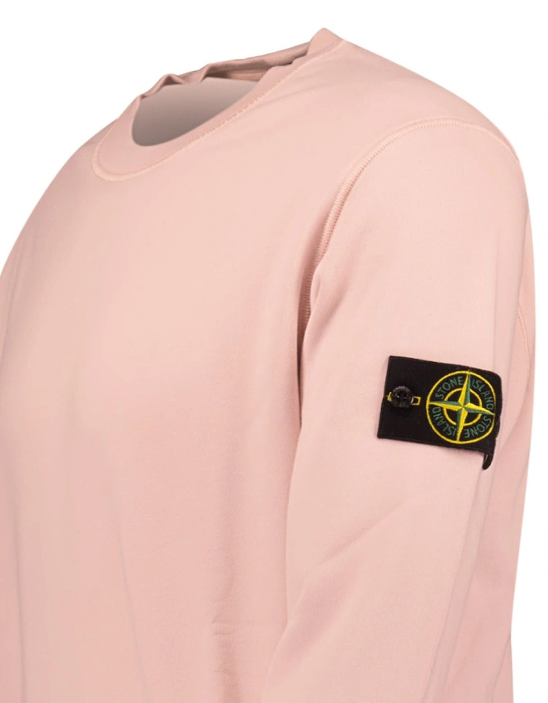 Ribbed Detailed Crewneck Sweatshirt Antique Rose
