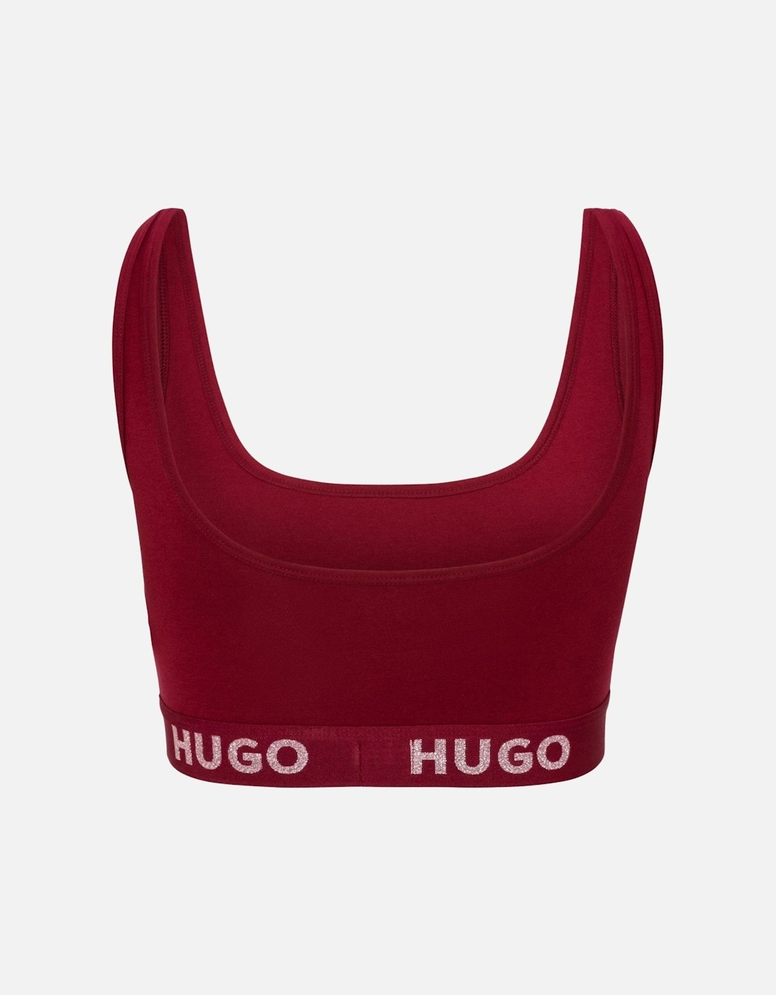 Sporty Logo Bralette, Burgundy