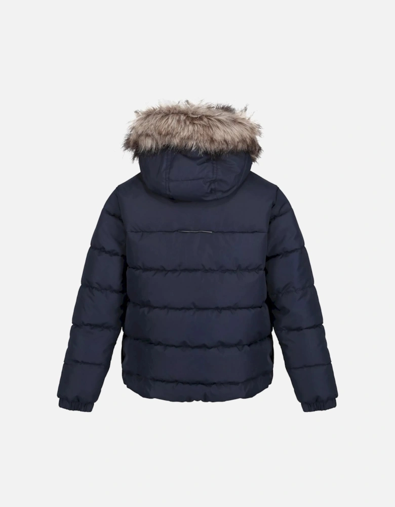 Childrens/Kids Faux Fur Trim Parka