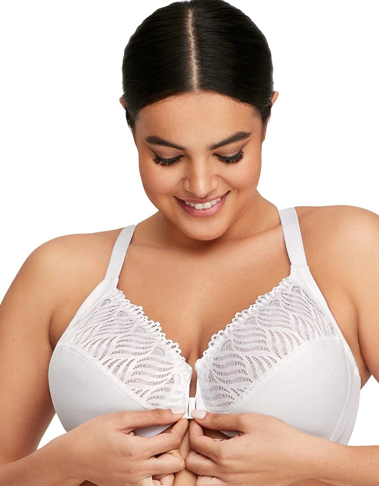 Front Close T-back Wonder Wire Bra - White