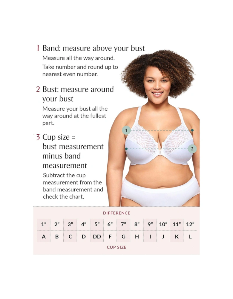 1241 Wonder Wire Front Closure Bra - Silver