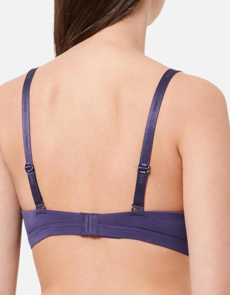 CI Logo Padded Triangle Bra, Dark Purple