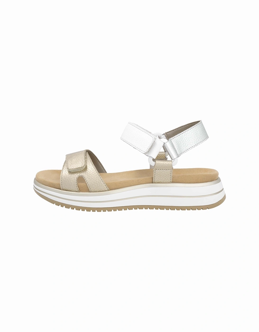 D1J57-90 Women's Sandals Gold/White/Silver