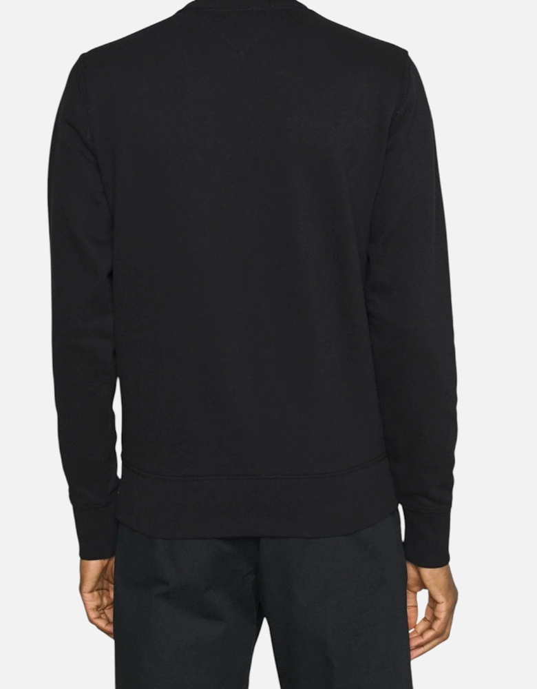 Mens Sweatshirt Signature Embossed Logo Fleece Pullover Crew Neck