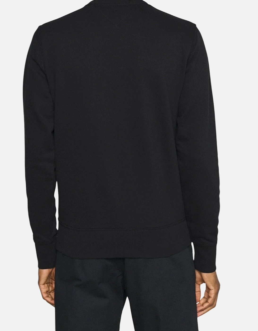 Mens Sweatshirt Signature Embossed Logo Fleece Pullover Crew Neck