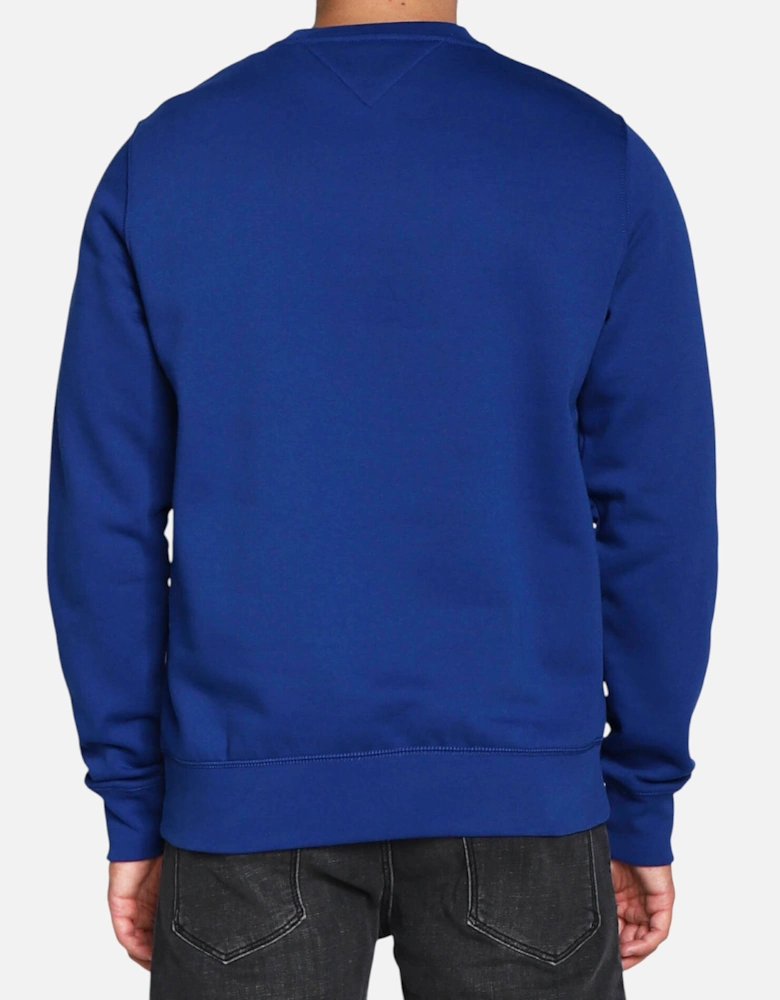 Mens Sweatshirt Signature Embossed Logo Fleece Pullover Crew Neck