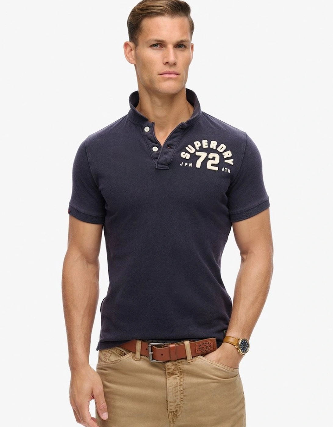 Men's Vintage Athletic Polo Eclipse Navy, 8 of 7