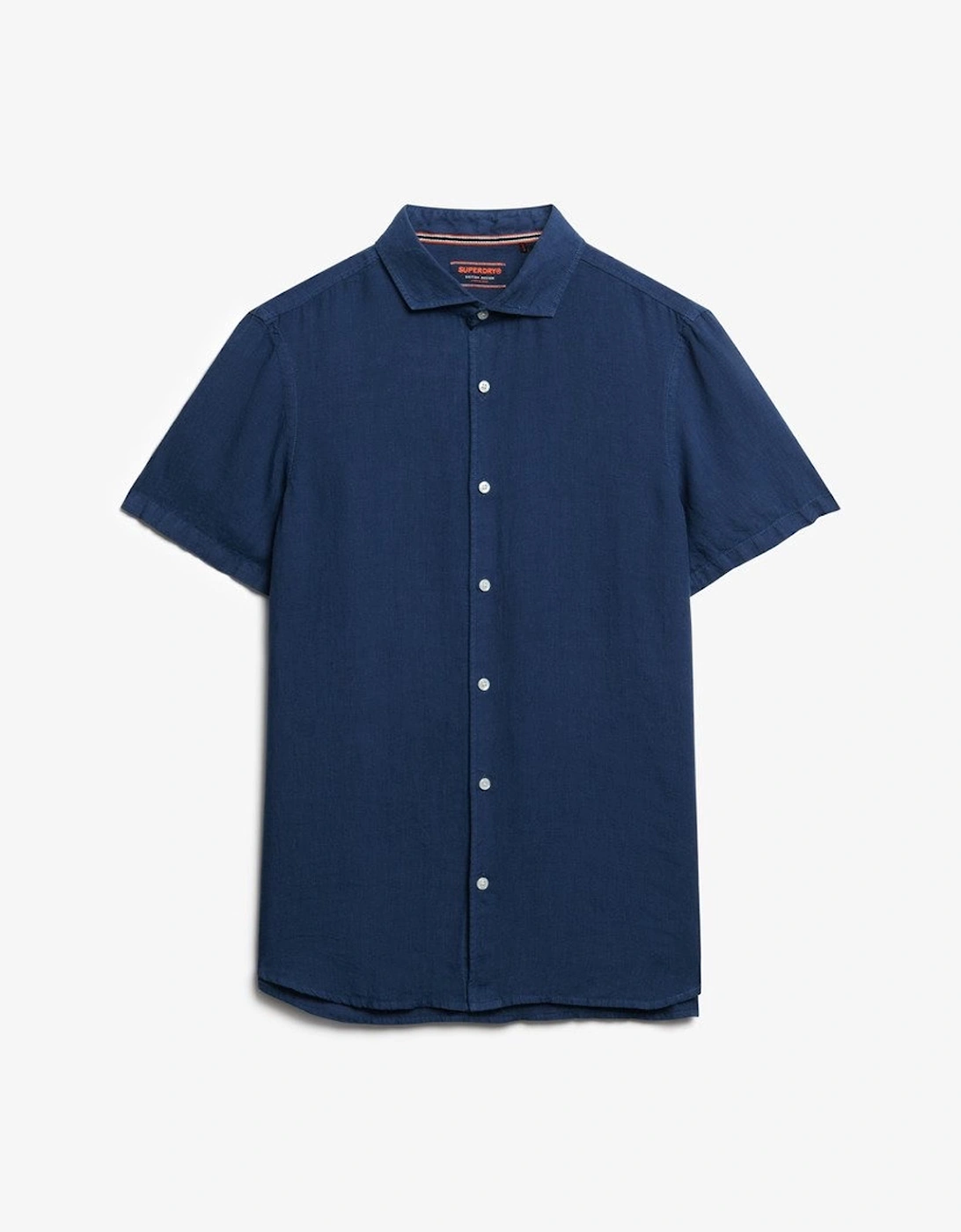 Men's Vacation Linen Short Sleeve Shirt Navy