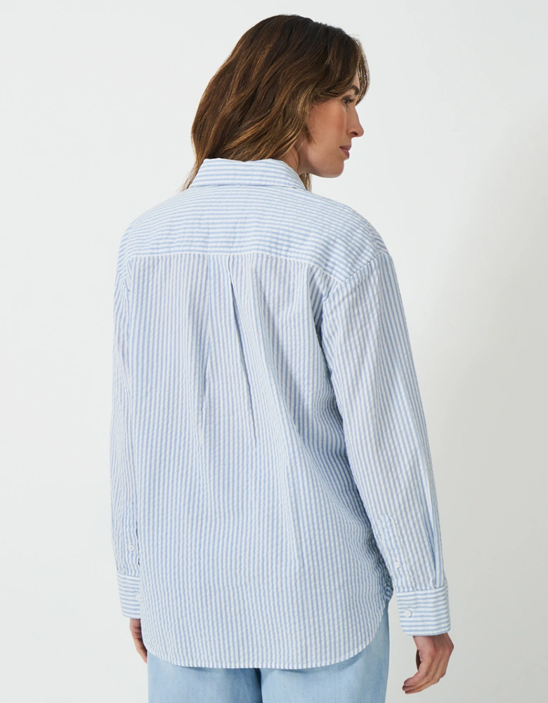 Women's Seersucker Shirt Blue