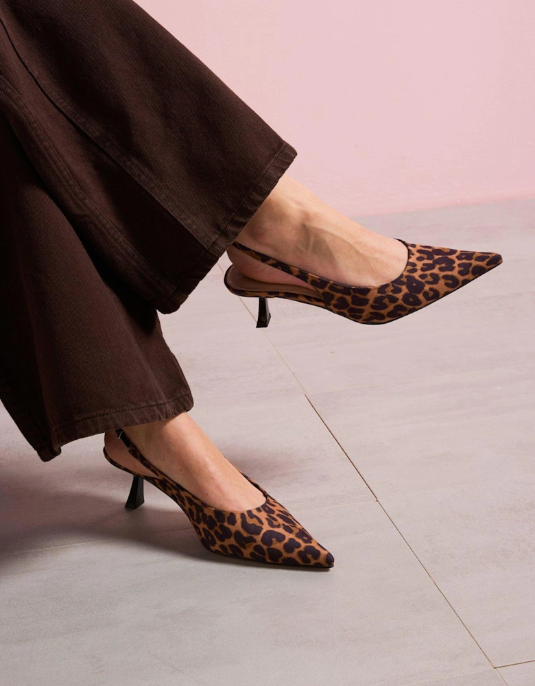 Million - Slingback Kitten Heel - Leopard