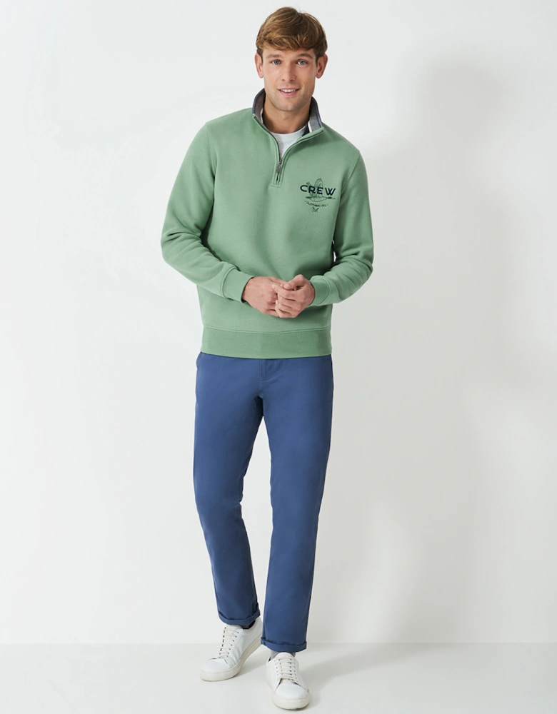 Men's Duck Graphic 1/2 Zip Sweat Feldspar