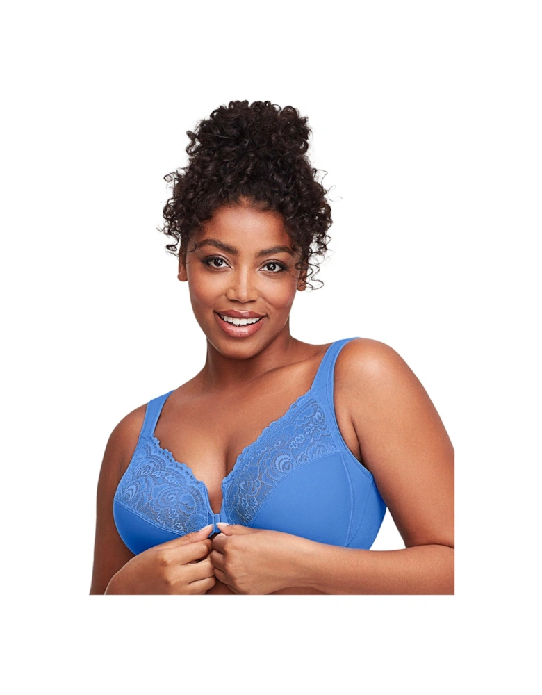 Wonderwire Lace Front Close Bra - Blue