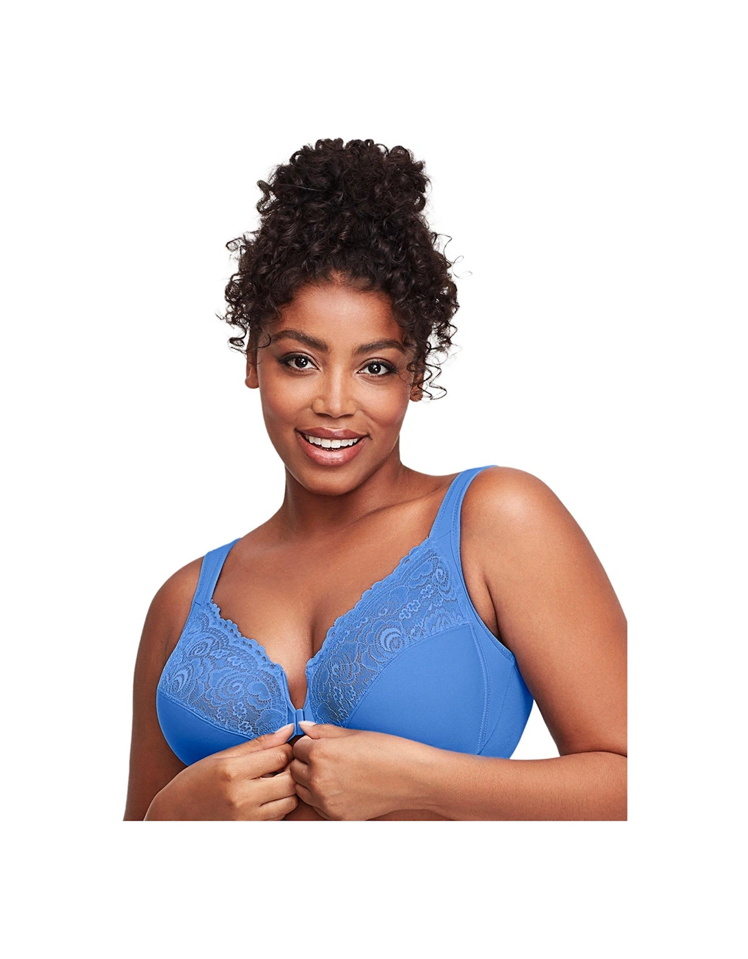 Wonderwire Lace Front Close Bra - Blue