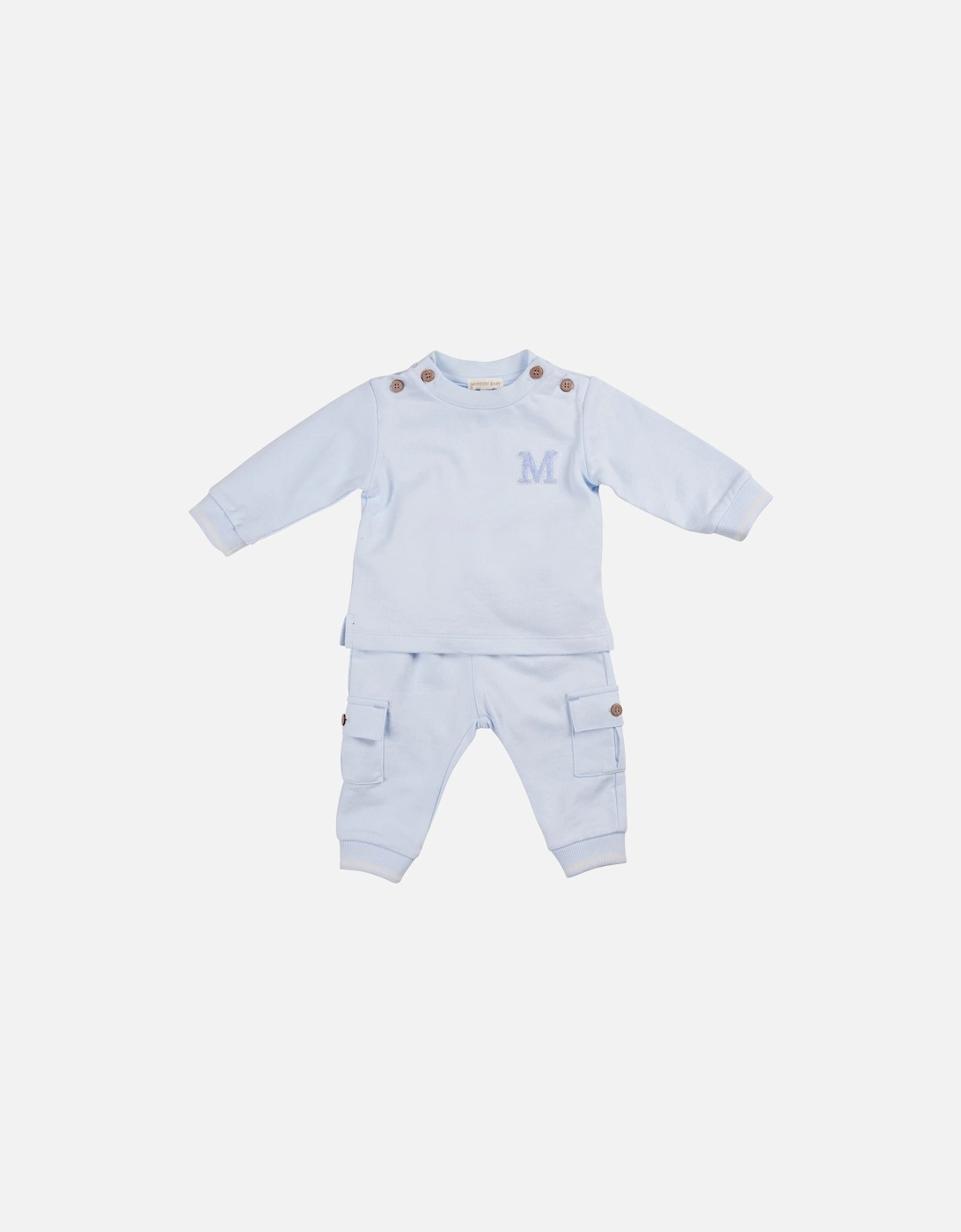 Boys Pale Blue Tracksuit, 5 of 4