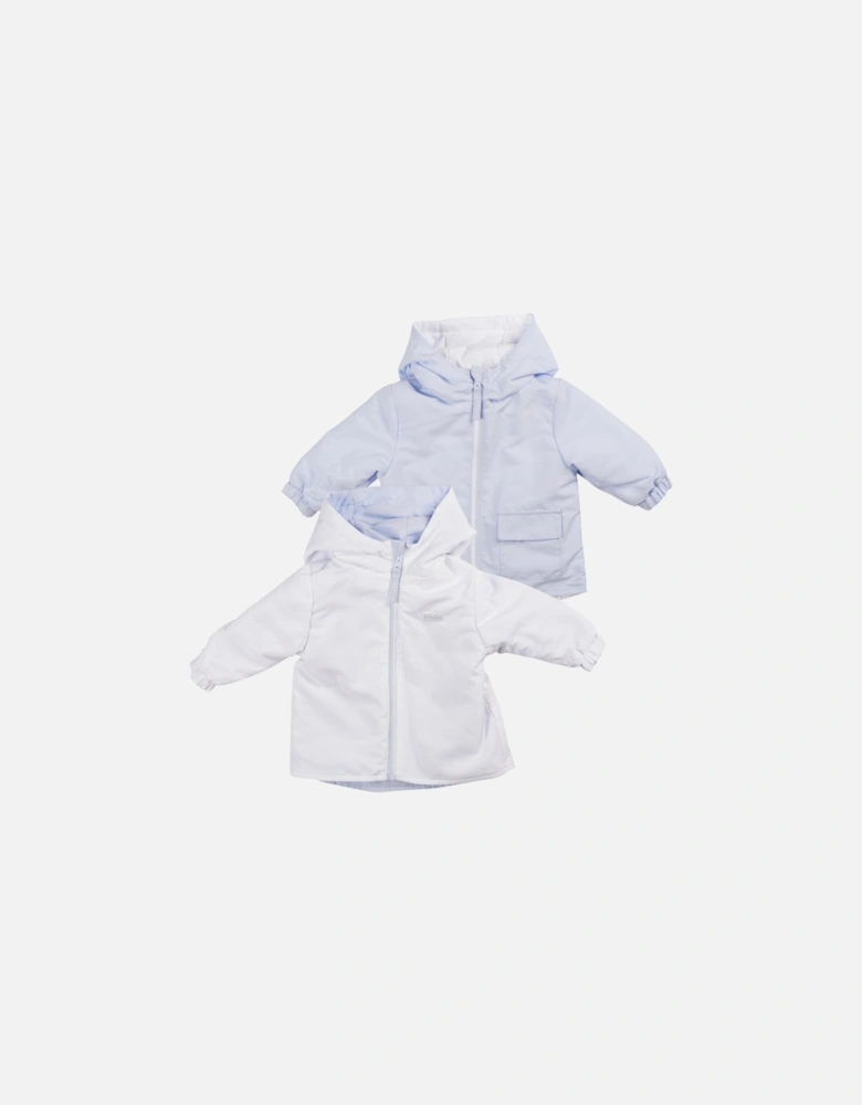 Boys Pale Blue and White Reversible Lightweight Jacket