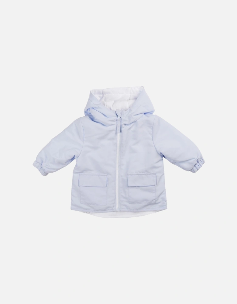 Boys Pale Blue and White Reversible Lightweight Jacket