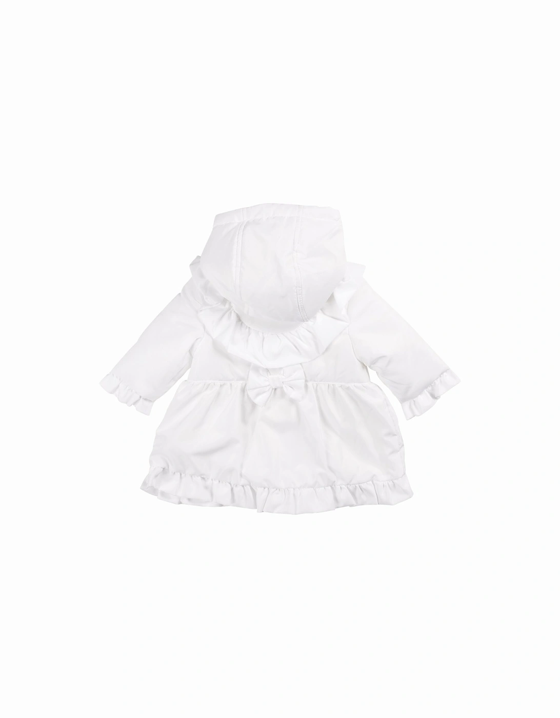 Girls White Frill Summer Coat