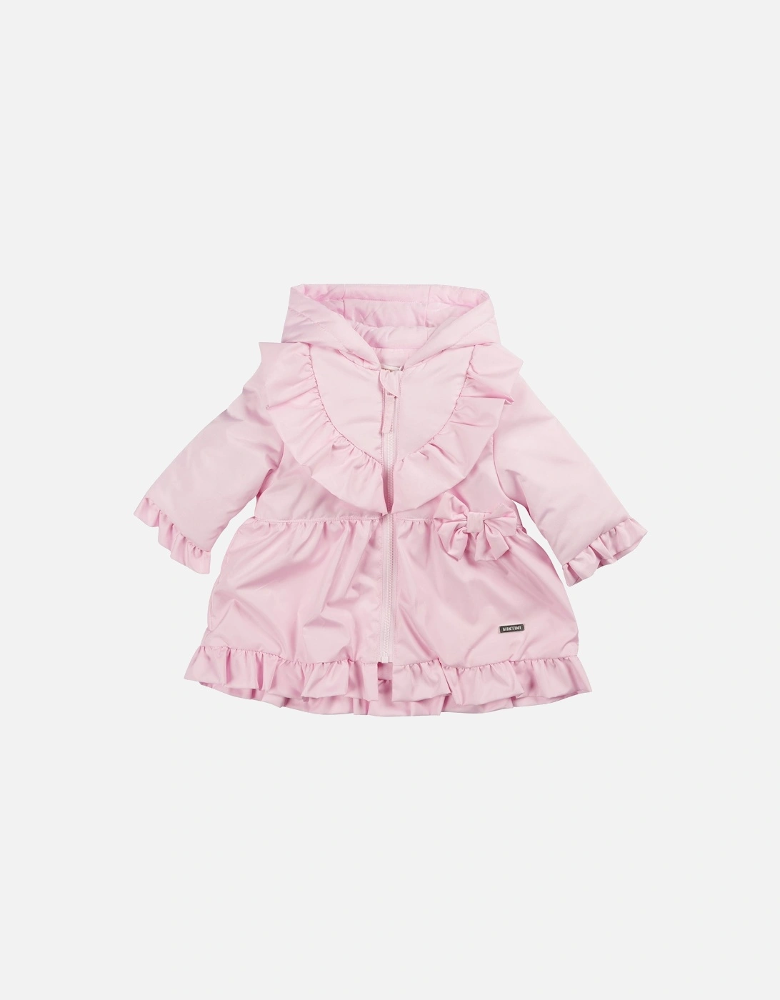 Girls Pale Pink Frill Summer Coat, 5 of 4