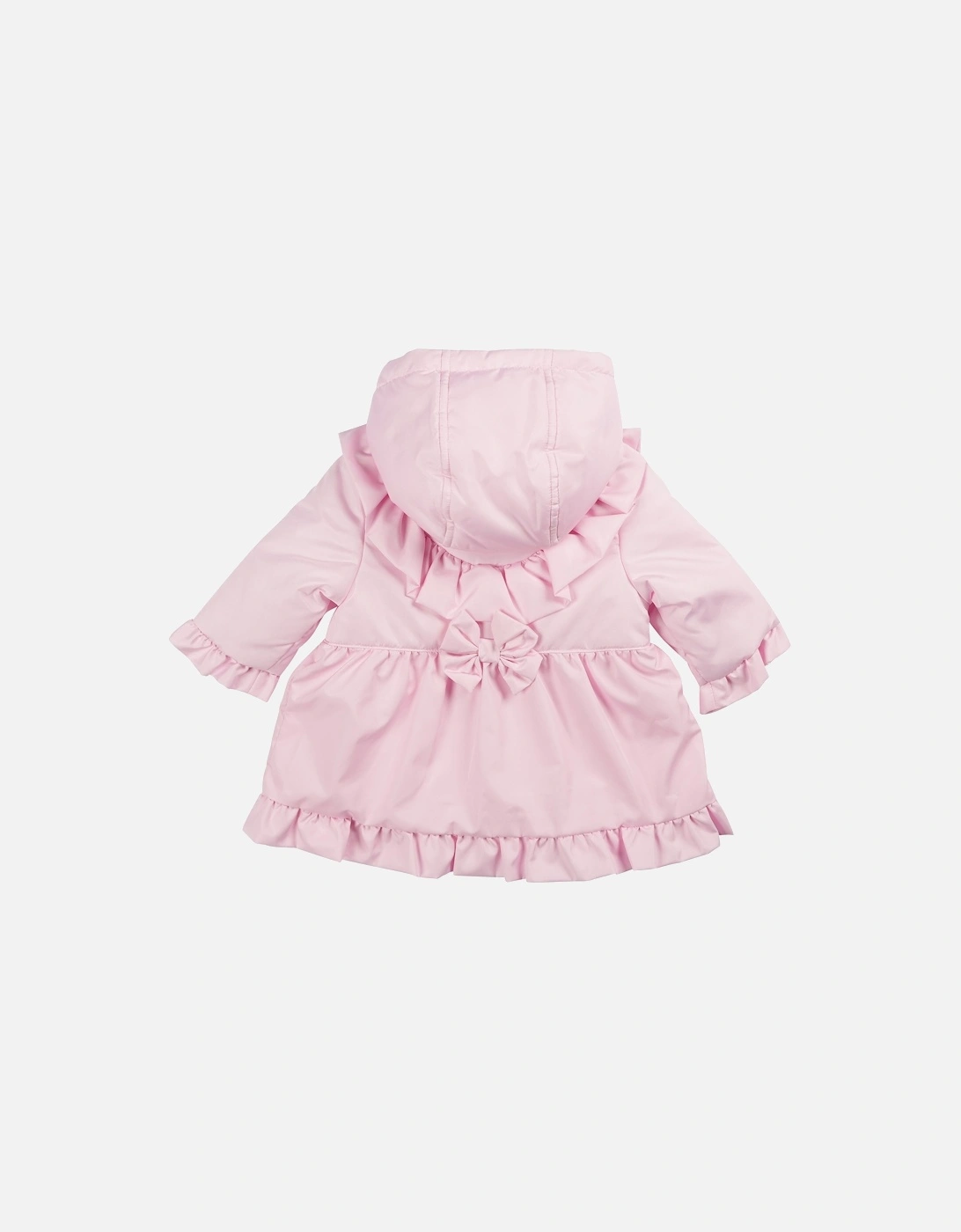 Girls Pale Pink Frill Summer Coat