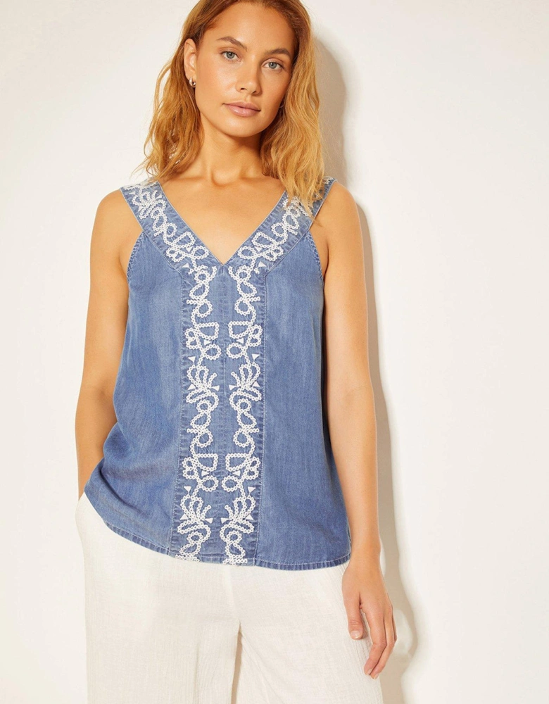 Isolde Lyocell Cami - Denim Blue