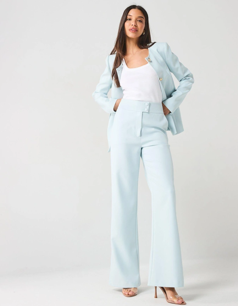 Tailored Straight Leg Trouser - Blue