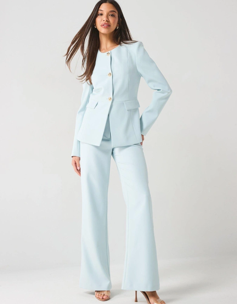 Tailored Straight Leg Trouser - Blue