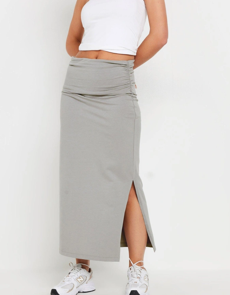 Petite Fold Over Waist Maxi Skirt