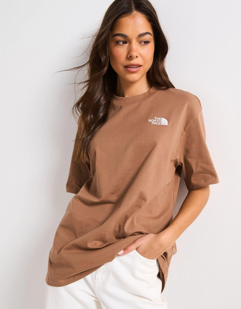 Women's S/s Essential Oversize Tee - Brown