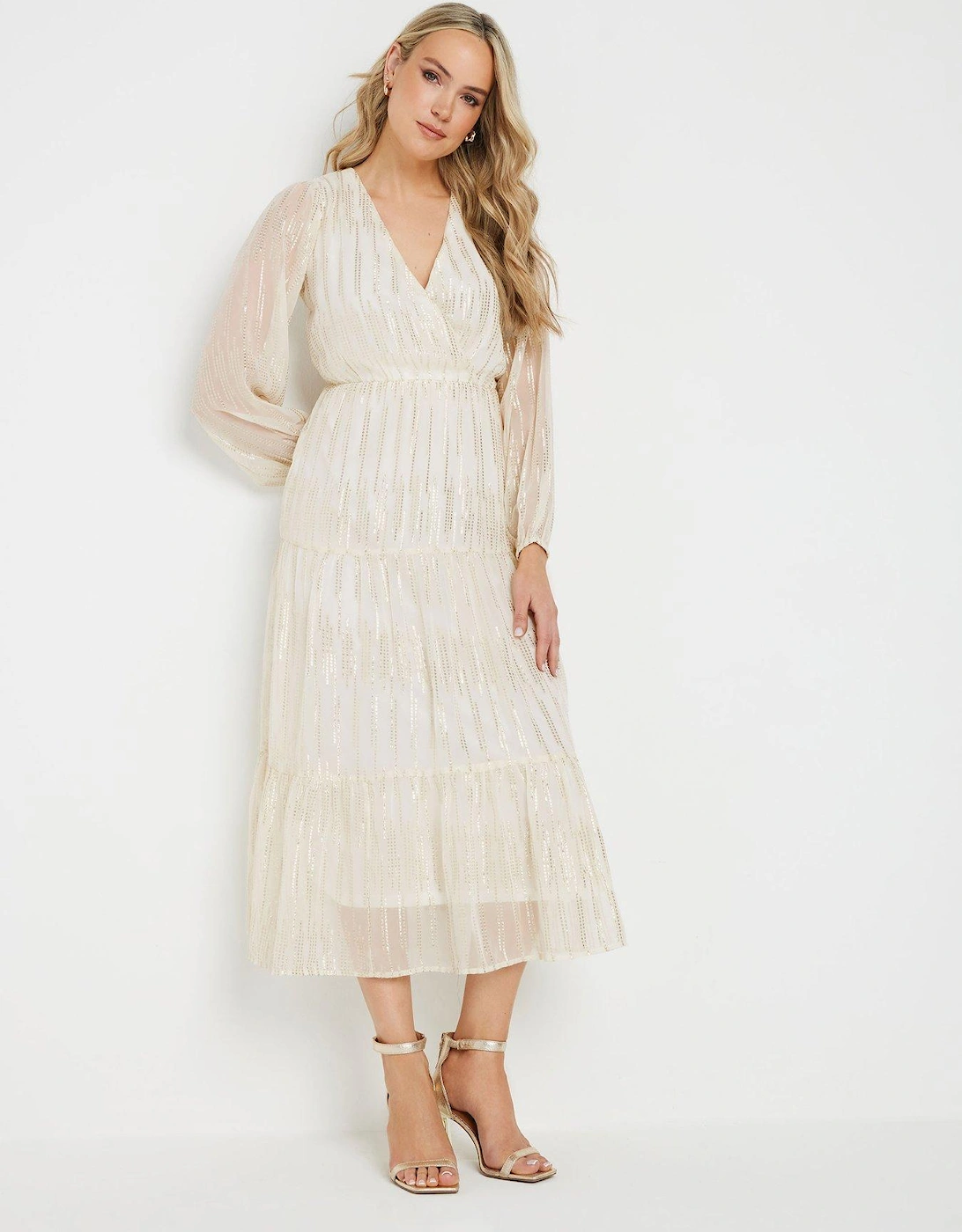 Jacquard Midaxi Dress - White, 2 of 1