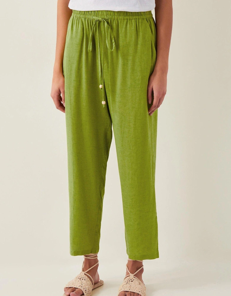 Penina Linen Trousers - Green