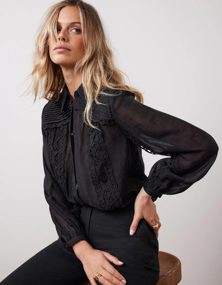 Black Trim Detail Shirt