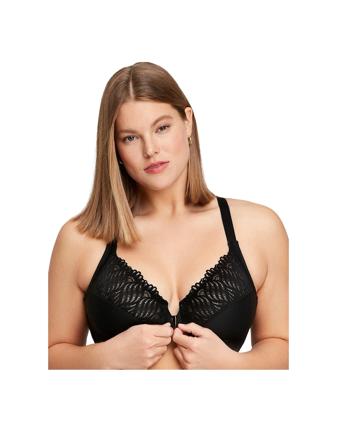 Front Close T-back Wonder Wire Bra - Black