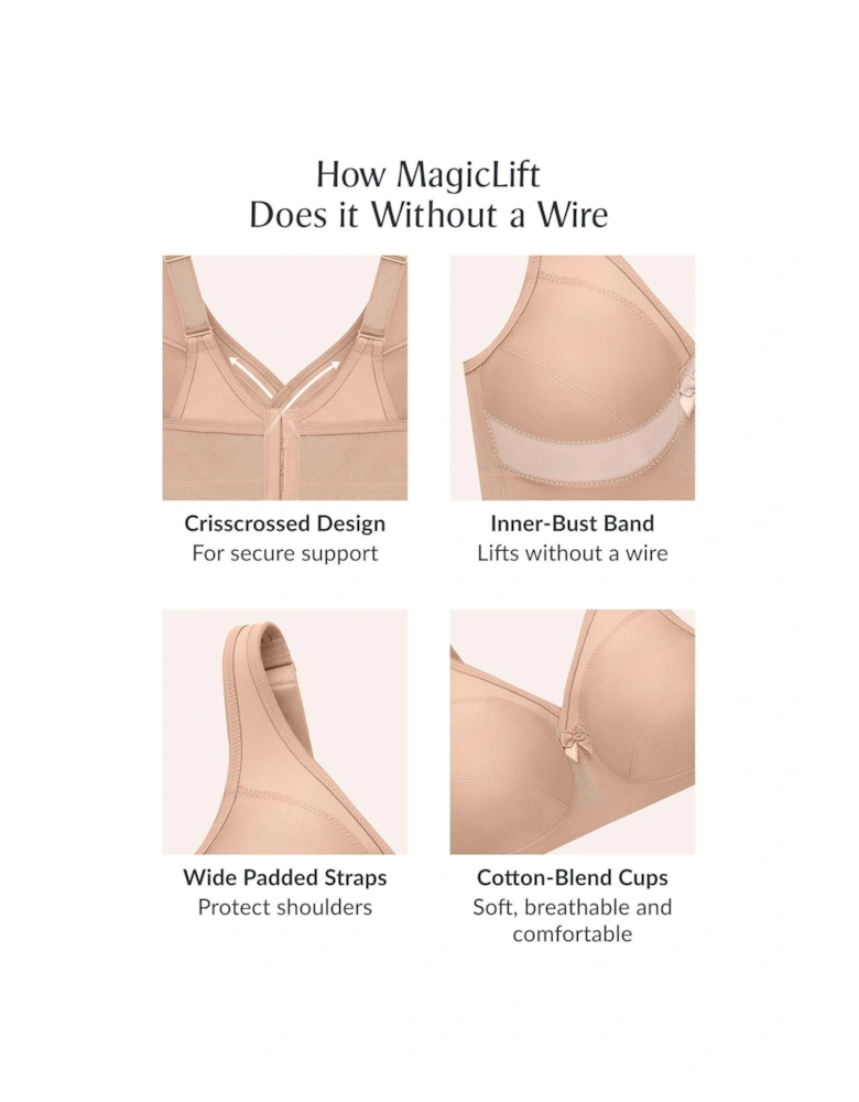 Magiclift Non Wire Support Bra - Grey