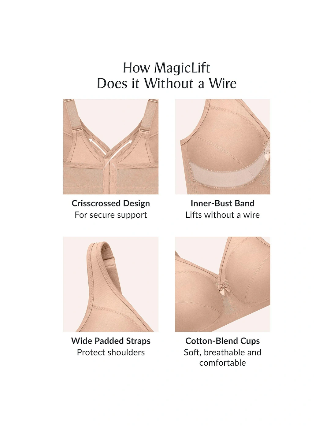 Magiclift Non Wire Support Bra - Grey