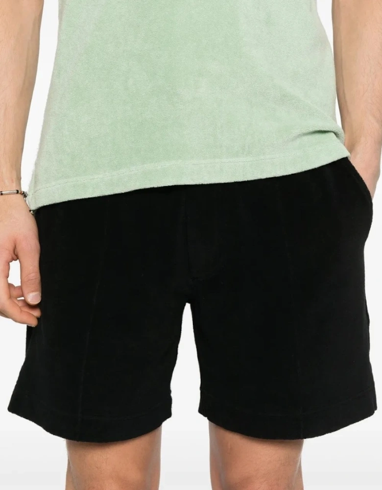 Luxury Towelling Shorts Black