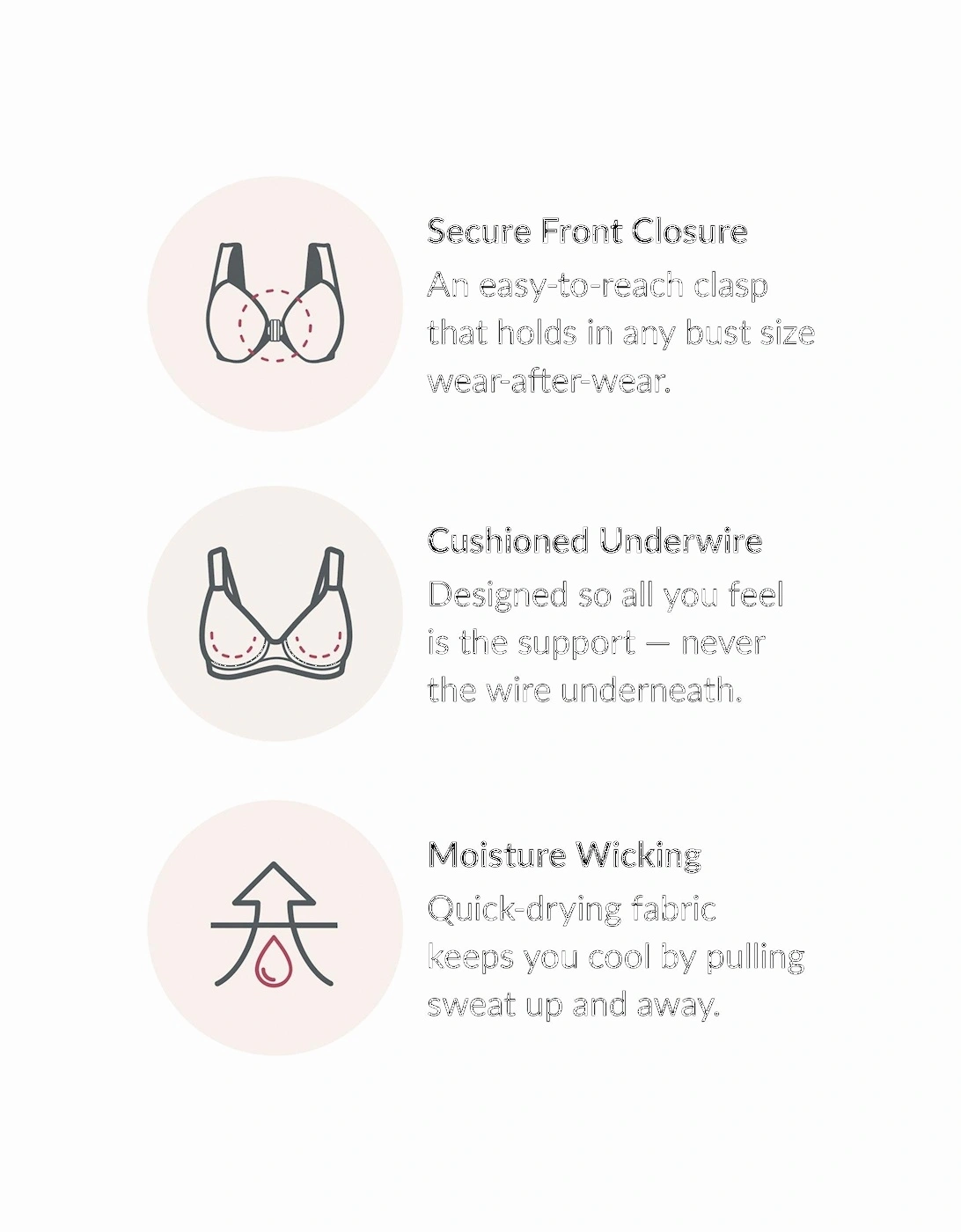 Wonderwire Lace Front Close Bra - White