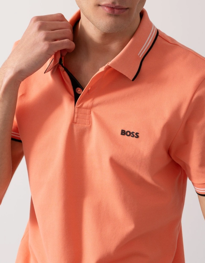 BOSS Green Paul Mens Short Sleeve Polo Shirt With Contrast Tipping